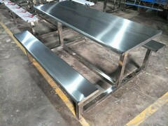 不锈钢餐桌(6人位)