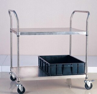 双层不锈钢推车